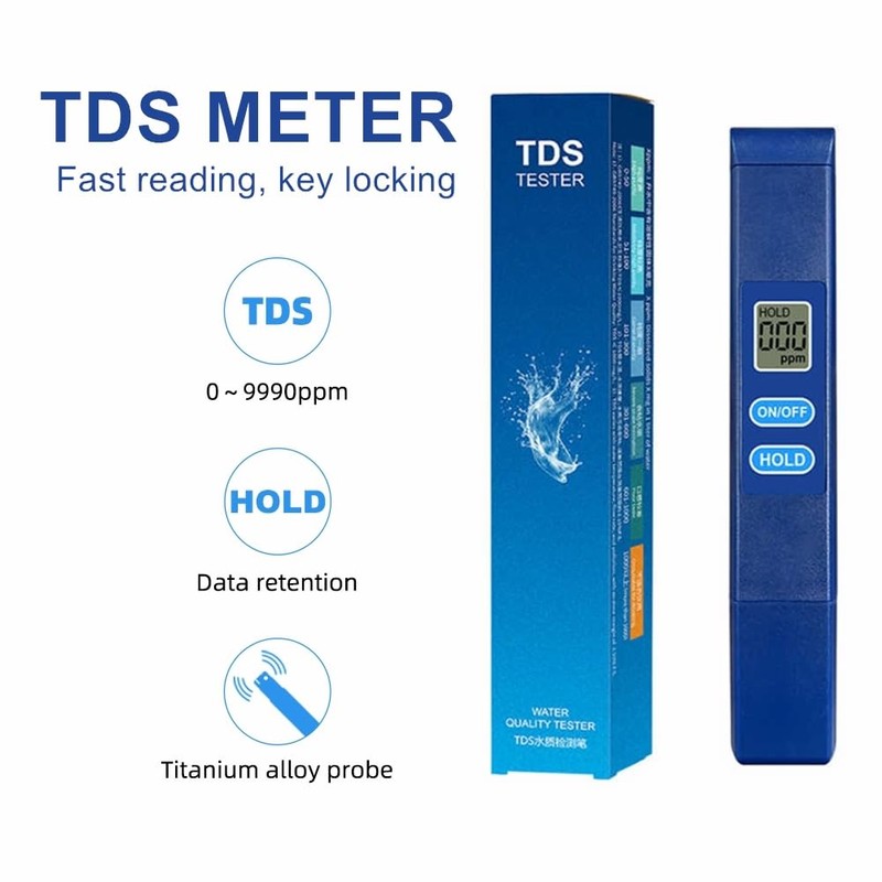 2025 New TDS Meter Digital Water Tester, 0-9990 ppm Water