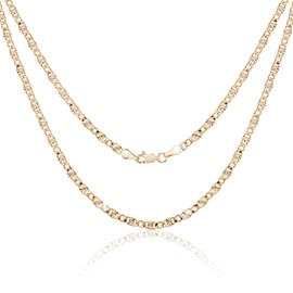 Richapex Holy Medal/18K Gold Guadalupe Necklace/Virgin Mary/Chain Men's Curb Chain Men's Stainless Steel 18K Gold Plated Cuban Link Chains Women's Silver Chain Gold Chain, Copper, Cubic Zirconia