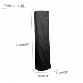 MERRYHAPY Practical Heater Dust Cover Oxford Fabric 221x53x61cm Easy to Clean for Garden Courtyard