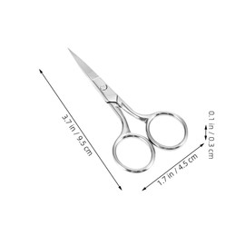 Ipetboom 3Pcs Stainless Steel Eyebrow Scissors Small Portable Facial Hair Scissors for Precision Grooming for Eyebrows and Facial Hair Trimming