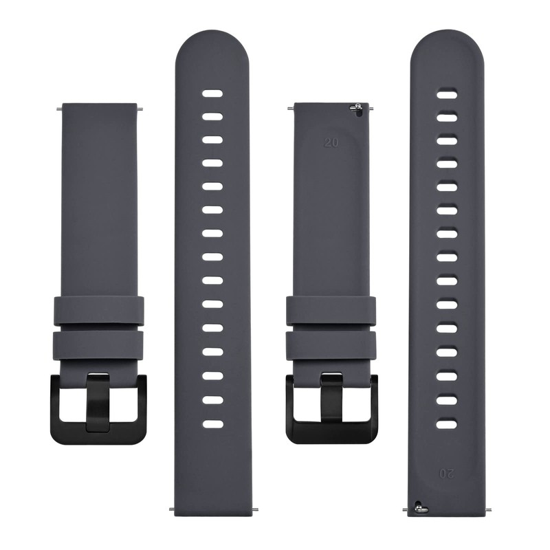 BISONSTRAP Silicone Watch Bands, Slim Watch Straps with Quick Release,