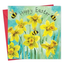 TWIZLER Easter Card Daffodils - Easter Card For Her - Easter Card For Him - Easter Card Wife - Easter Card Mum - Easter Card Dad - Easter Card Granddaughter - Easter Card Grandson