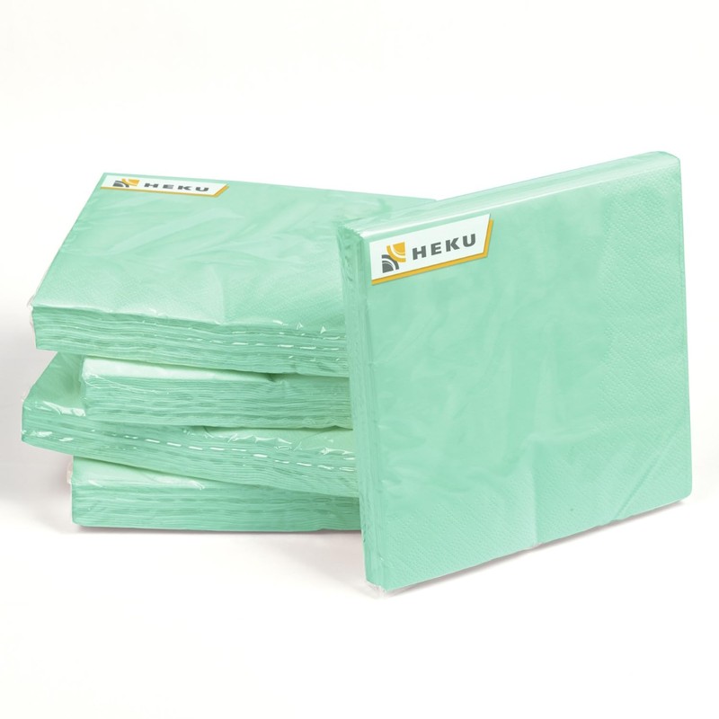 HEKU 30241-07: 100 Plain Napkins, 3-Ply, 33 x 33 cm,