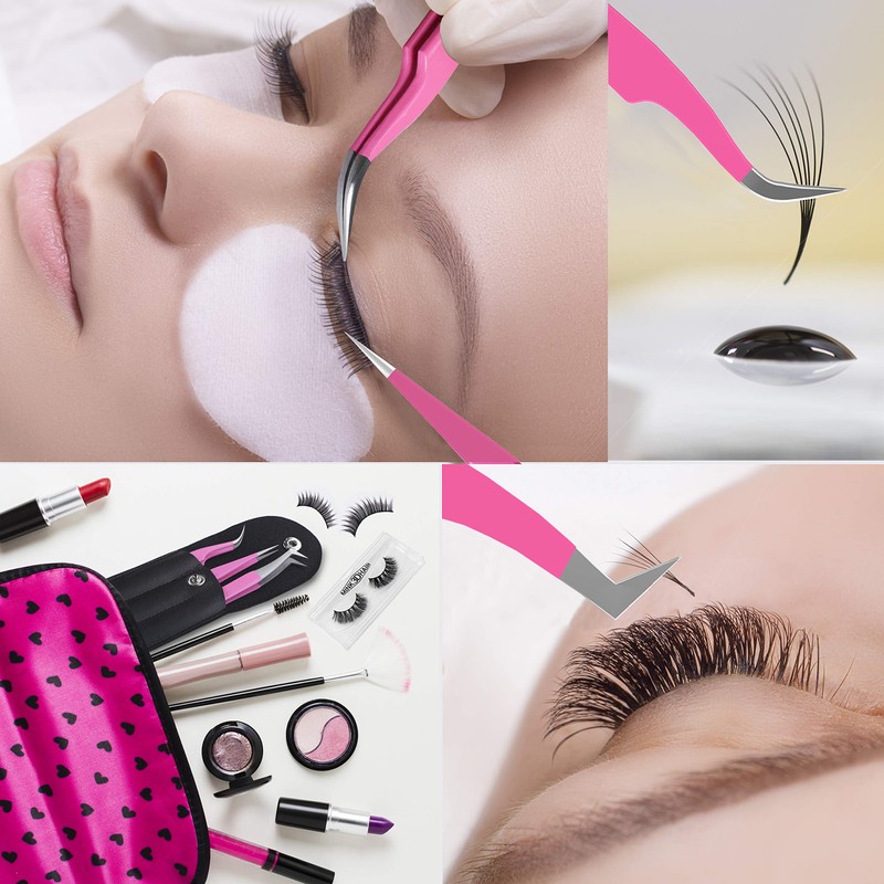 SIVOTE Volume Lash Tweezers for Eyelash Extensions – Professional Stainless