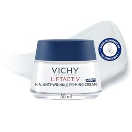 Vichy, Liftactiv Anti-Wrinkle Night Cream, Firming, Smooth & Replenishing, Enriched with Hyaluronic Acid, for All Skin Types, 50 ml