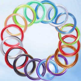 MIKA3D MIKA3D 2 Dual Color in 1 Silk PLA Filament Refill Sample Pack, 16 Different Dual Color Silk PLA, Each 4 Meter Length, Total 64m Silk Shiny Dual Color PLA 3D Printer 3D Pen Filament