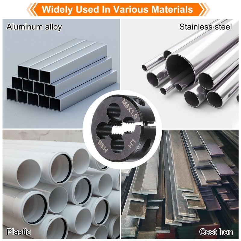 sourcing map Round Threading Die M8 x 1 Metric Thread