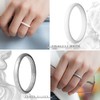 ThunderFit Stackable Silicone Wedding Rings for Women, Thin Rubber Engagement