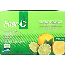 Ener-C Lemon Lime Flavor 1000MG Vitamin C Electrolyte Drink Mix, Non GMO, Gluten Free, 30 Packets