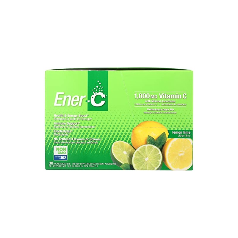 Ener-C Lemon Lime Flavor 1000MG Vitamin C Electrolyte Drink Mix,