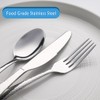 HOMECHEN 20-Piece Hammered Stainless Steel Flatware Set - Food-Grade Silverware