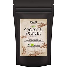 250 g Organic Licorice Root Tea, Liquorice Root Dried Cut, No Added Flavour Enhancers, Preservatives and Artificial Flavours, Saliamo