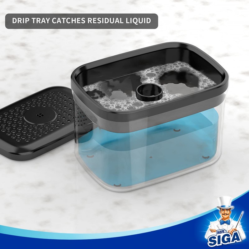 MR.SIGA Dish Soap Dispenser for Kitchen,2 in 1 Premium Soap