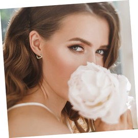 KONTONTY Heart Earrings Women Simple Fashion Hoop Earrings Metal Jewelry for Girls