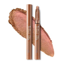 Erinde Glitter Eye Shadow Sticks, Cream Shimmer Eyeshadow Stick, Long-Lasting, Waterproof, Crease-Proof Multichrome Eye Brightener Highlighter Stick Makeup, Vegan & Cruelty-Free, 01