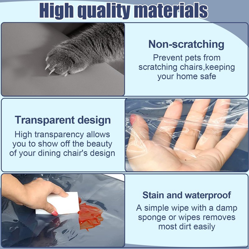 Heavy Duty Plastic Armchair Recliner Cover Pets Clear Cat Scratching