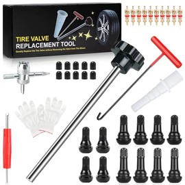 38-Piece Tire Valve Stem Core Tool Kit - Quick Change Repair Set
