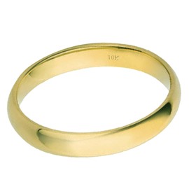 MauliJewels Mens's & Women's 10K Solid Yellow Gold 3MM Wedding Band Rings In Ring Size 6