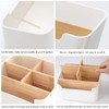 Tunejoy Multifunktionaler Schreibtisch-Organizer, Stiftehalter mit abnehmbaren Fächern, Aufbewahrungsbox aus Holz,