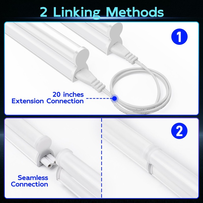 hykolity 10 Pack LED Shop Light 4FT, T5 Integrated Single