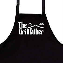 Nomsum Funny BBQ Apron for Men, Size Fits All, High Quality Kitchen Apron for Men, Ideal BBQ Accessory The Grill Dad