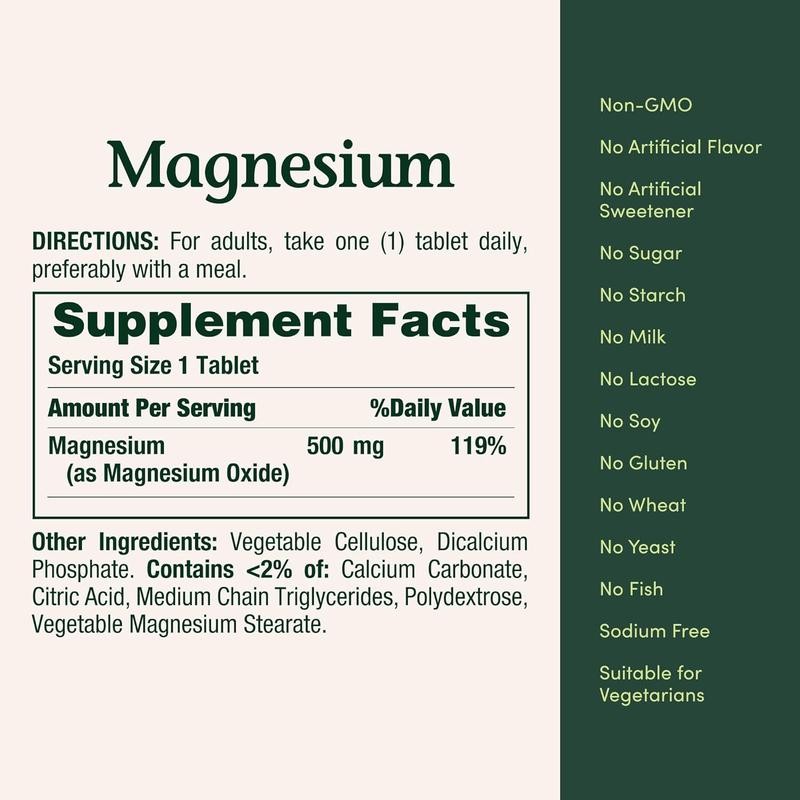 Nature's Bounty Magnesium, Bone and Muscle Health, Whole Body Support,