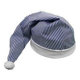 The Dragons Den Wee Willy Winkie Winky Long Hat Victorian Night Cap Fancy Dress [Adult Size] Blue, White