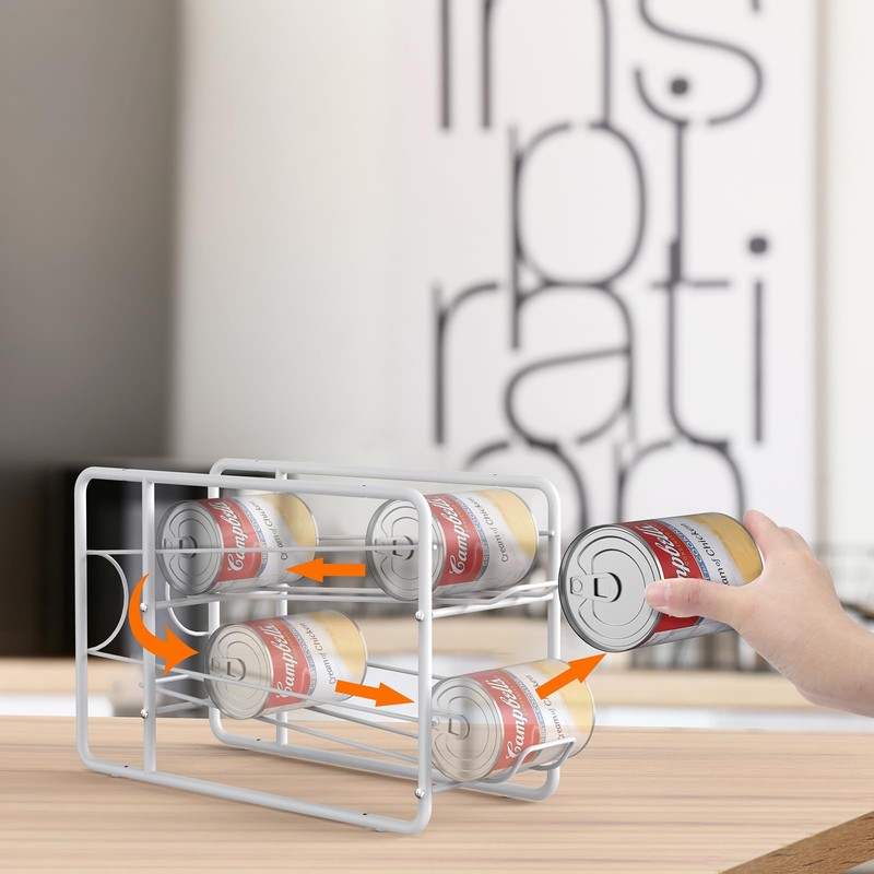 MOOACE Can Organizer for for Pantry, Stackable Soda Can Dispenser