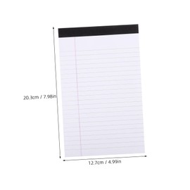 Operitacx 8 x Legal Notepad, College Lined Paper, Mini Notepads, Message Pads, Tearable Notepads, Writing Pads for School, Writing List Pads, White