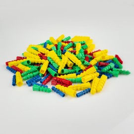 Wall Plugs Assorted - Plasterboard Wall Plug Set 150 Rawl Plugs in Mixed Colors & Sizes of 5mm, 7mm, 6mm, and 8mm Plastic Screw Plugs for Easy and Secure Fit Wall Plugs for Brick Wall