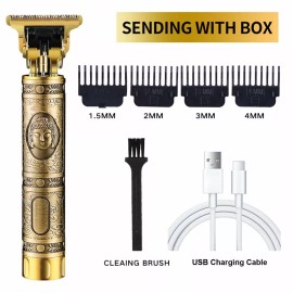 Unbranded Hair Clippers for Men Hair Trimmer T Blade Trimmer Zero Gapped Trimmer - Golden Buddha-USB