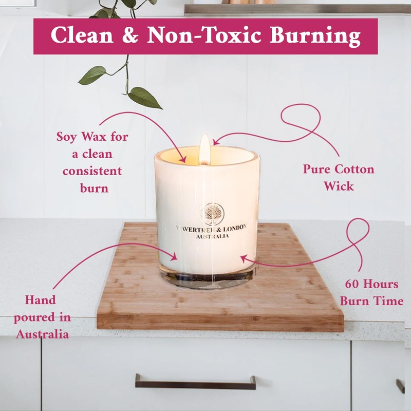 Wavertree & London Organic Pink Peony Scent Soy Wax Candle