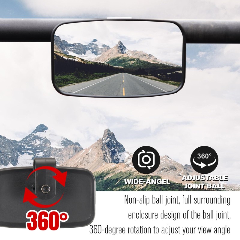 Side Mirrors and Center Rear View Mirror Kit for Yamaha