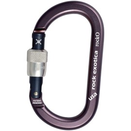 Rock Exotica RockO Screw Lock Carabiner - One Size - Grey