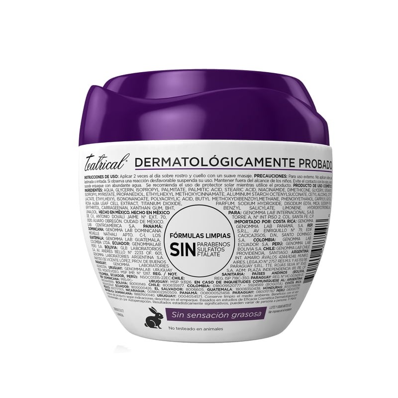 Crema facial Teatrical efecto Piel Coreana de 400 gramos