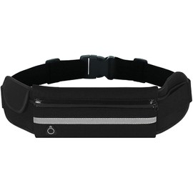 KP TECHNOLOGY Moto Edge 30 Pro Running Pouch Belt Waist Pack Bag - Adjustable Fitness Fanny Pack with Large Capacity for Men Women Outdoor Gym Sports Travel Compatible with Moto Edge 30 Pro (Black)