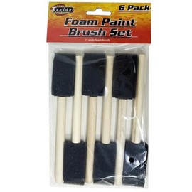 60 Pack Foam Paint Brush Set, Ideal for Touching Up Walls, Cabinets, Furniture, Crafts, DIY Projects, Angled Foam Heads and Wooden Handles for Precision Edging, Bulk, Black, Beige