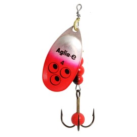 Mepps Aglia E Brite Spoon Size 4-9, 4, Red, Blister Pack