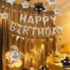 Lumjoy Happy Birthday Banner Set 13pcs 16-Inch Silver Foil Letter