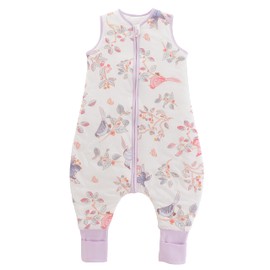 Chilsuessy Winter Baby Sleeping Bag with Feet 2.5 TOG Warm Baby Sleep Sack with Legs 100% Cotton Toddler Wearable Blanket Walker Sleep Sack for Boys and Girls, Spring magpie, 80cm/2-3 Years