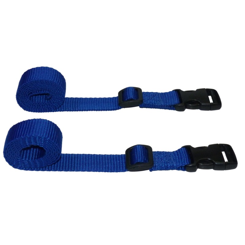 Webbing Strap with Quick Release Buckle, Pack of 2 (Blue,