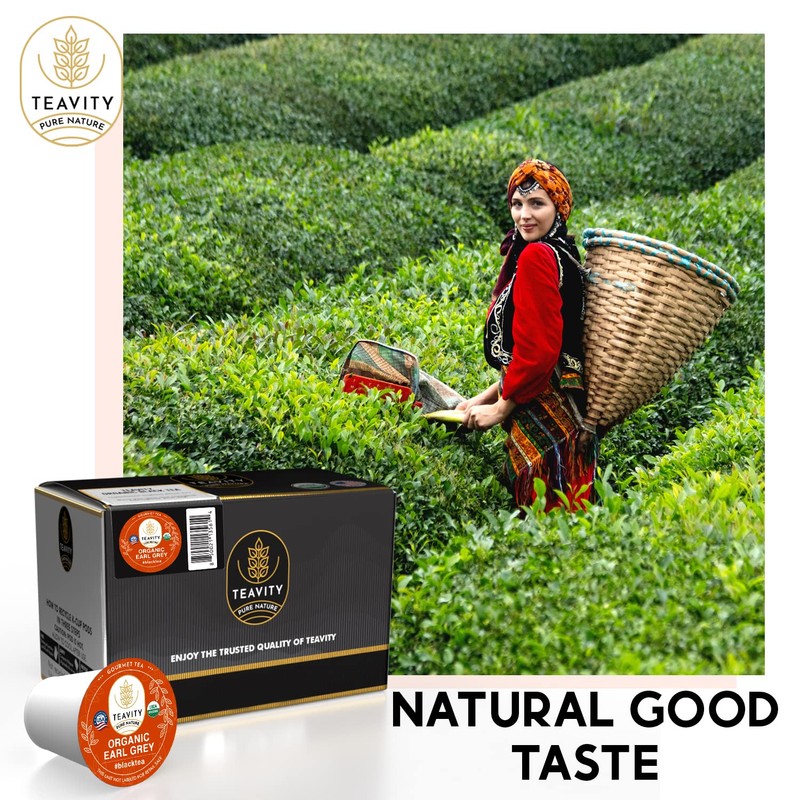 Organic Earl Grey Tea Pods for Keurig - Caffeinated Unsweet
