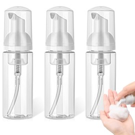 3 Dispensador de Jabon Espuma, Dispensador Jabon Espuma para Viajes, Uso Diario y Belleza, Botellas de Espuma de 60 ml, Ideal para Viajeros Frecuentes y Familias, Fácil Relleno Y Transporte