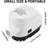 Amarine Made 12V 1100 GPH Automatic Submersible Bilge Pump w/