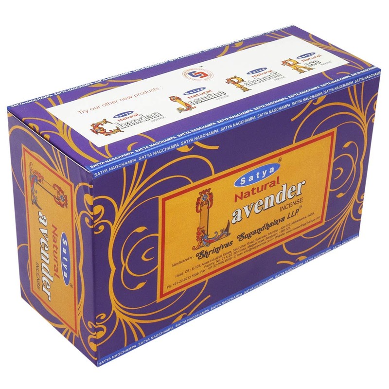 Satya Natural Incense Natural Lavender 12 x 15g