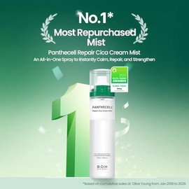 BIOHEAL BOH Panthecell Repair Cica Cream Mist 4.05 fl oz | Agitar para mezclar en aerosol de tóner lechoso para reparación de barreras cutáneas, niebl