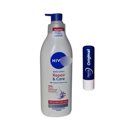 Body Lotion Repair AND care 72hr, 3xEffective,for Very Dry Skin, 400mL With Free Orignial Lip Balm