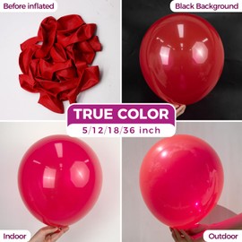 Bezente Red Balloons Latex Party Balloons - 150 Pack 5 inch Matte Red Helium Balloons for Christmas Wedding Anniversary New Year Birthday Party Decorations