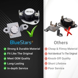 279973 Dryer Thermal Cut-Off Fuse Kit Replacement part by Blue Stars - Easy to Install - Exact Fit for Whirlpool & Kenmore Dryers - Replaces 3391913 8318314 AP3094323 PS334387