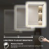 FTOTI LED Bathroom Mirror, 20x28 Inch Frontlit & Backlit Gold